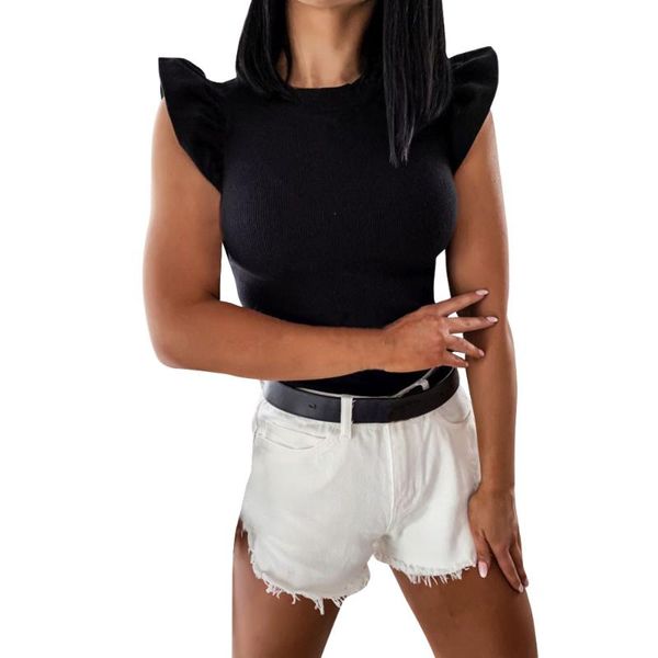 women's t-shirt summer t-shirts women elegant o-neck ruffle short sleeve solid slim pullover casual rib knit bodycon tees female stree, White
women's t-shirt summer t-shirts women elegant o-neck ruffle short sleeve solid slim pullover casual rib knit bodycon tees female stree, White