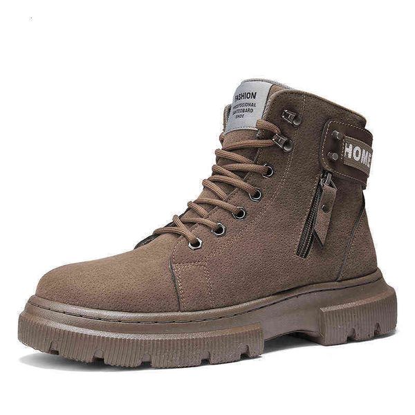 2021 autumn winter men's martin boots british versatile work clothes fashion shoes gaobang leisure short outdoor sports, Black
2021 autumn winter men's martin boots british versatile work clothes fashion shoes gaobang leisure short outdoor sports, Black