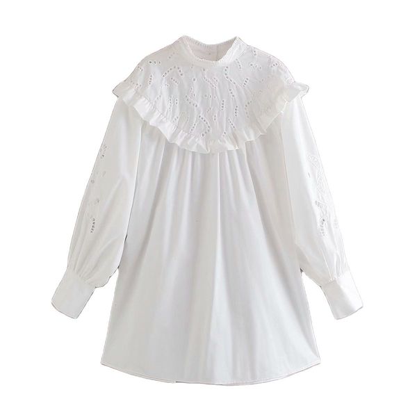 skirts fashion ruffled long-sleeved women vintage hollow embroidery solid color single-breasted button chic female dress vestidos, Black
skirts fashion ruffled long-sleeved women vintage hollow embroidery solid color single-breasted button chic female dress vestidos, Black