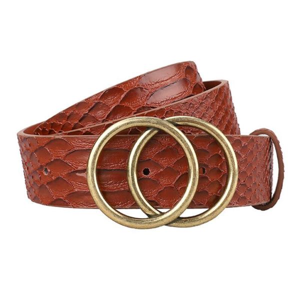 belts designer women double round bucklewaist belt fashion luxury design snakeskin grain casual alloy bucklebeltsfemale pants, Black;brown
belts designer women double round bucklewaist belt fashion luxury design snakeskin grain casual alloy bucklebeltsfemale pants, Black;brown