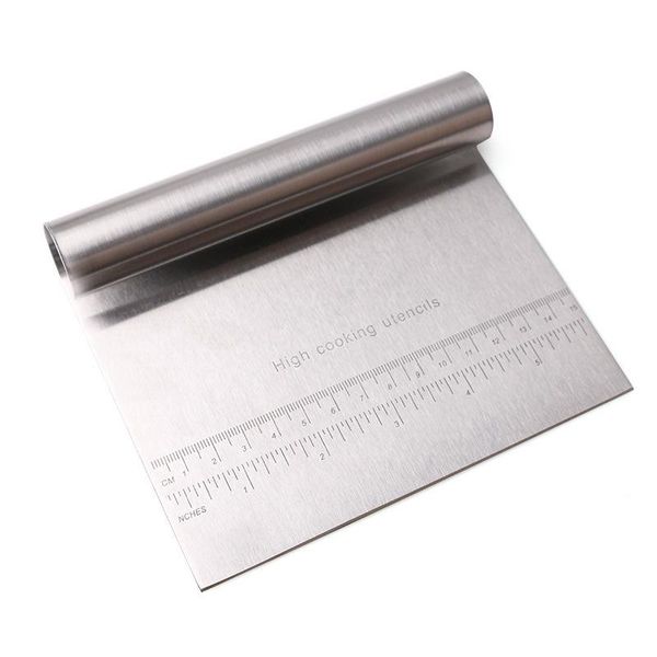 gift wrap 15*12cm stainless steel bench scraper pizza dough cutter measuring guide kitchen tools 50-100pcs/lot
gift wrap 15*12cm stainless steel bench scraper pizza dough cutter measuring guide kitchen tools 50-100pcs/lot