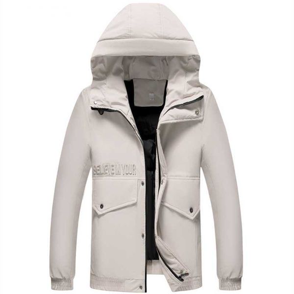 winter men's hooded warm cotton coat business casual solid color slim padded jacket fashion down jacket 210531, Black
winter men's hooded warm cotton coat business casual solid color slim padded jacket fashion down jacket 210531, Black