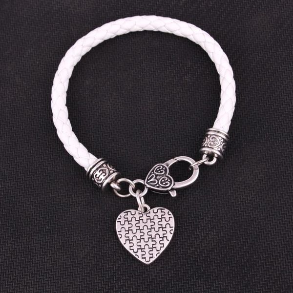 charm bracelets autism style jewelry women men heart bracelet white leather chain jigsaw puzzle pattern zinc alloy provide drop, Golden;silver
charm bracelets autism style jewelry women men heart bracelet white leather chain jigsaw puzzle pattern zinc alloy provide drop, Golden;silver