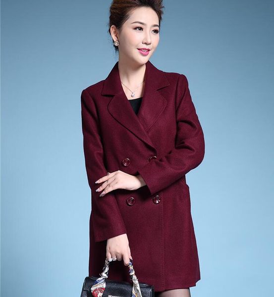 women's wool & blends l-4xl / winter female fashion cultivate one's morality long sleeve in pure color woolen cloth coat, Black
women's wool & blends l-4xl / winter female fashion cultivate one's morality long sleeve in pure color woolen cloth coat, Black