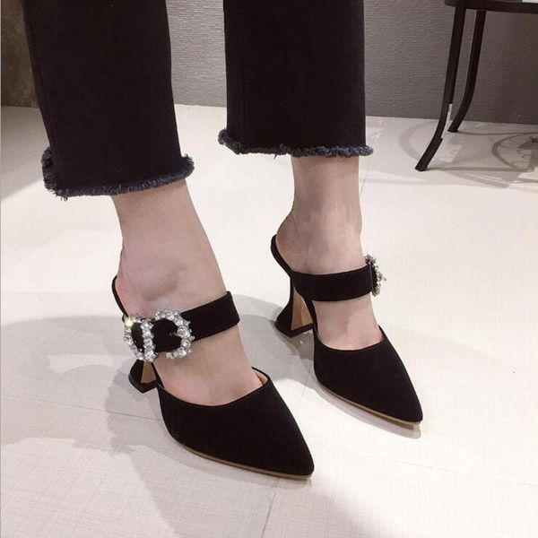 dress shoes women's high heels bride party mid heel pointed toe shallow mouth women big size, Black
dress shoes women's high heels bride party mid heel pointed toe shallow mouth women big size, Black