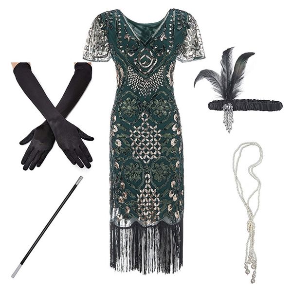 1920s flapper roaring plus size 20s great gatsby fringed sequin beaded dress and embellished art deco dress accessories xxxl 210331, Black;gray
1920s flapper roaring plus size 20s great gatsby fringed sequin beaded dress and embellished art deco dress accessories xxxl 210331, Black;gray