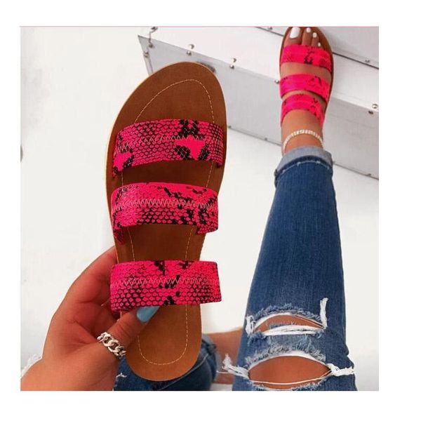 women shoes summer women's sandals snake pattern flip-flops comfortable flat slippers beach for, Black
women shoes summer women's sandals snake pattern flip-flops comfortable flat slippers beach for, Black