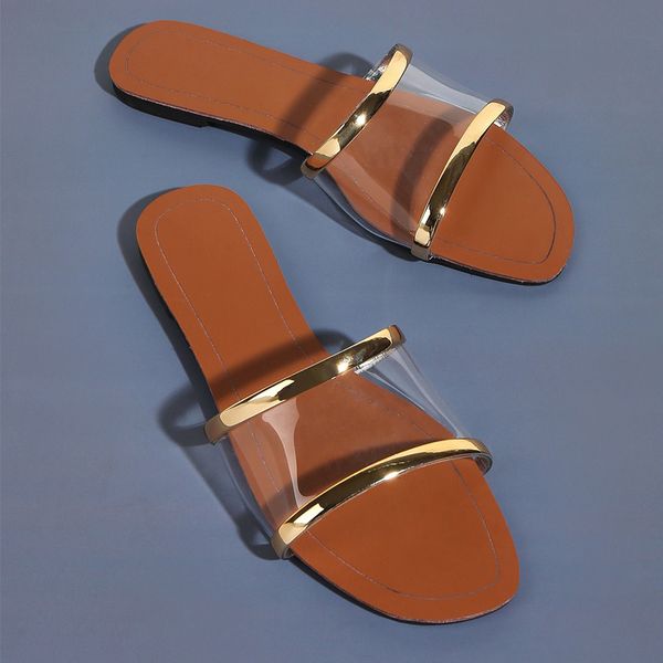 2021 Woman Summer Slippers Shoes Woman Now Transparent Open Toe Female Shoes Outdoor Flat Beach Lady Slippers Comfortable Sandal, Gold
2021 Woman Summer Slippers Shoes Woman Now Transparent Open Toe Female Shoes Outdoor Flat Beach Lady Slippers Comfortable Sandal, Gold