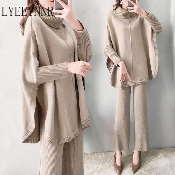 women's two piece pants lyeeynnr knitted fashion suit wommen set autumn winter clothes long sleeve turtleneck sweater high waist, White
women's two piece pants lyeeynnr knitted fashion suit wommen set autumn winter clothes long sleeve turtleneck sweater high waist, White