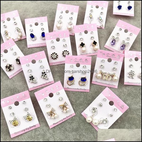 stud earrings jewelry 2021 crown princess cross wedding fashion 3 pair/lot sier gold rhinestone pearl opal zircon trendy drop delivery szgur, Golden;silver
stud earrings jewelry 2021 crown princess cross wedding fashion 3 pair/lot sier gold rhinestone pearl opal zircon trendy drop delivery szgur, Golden;silver