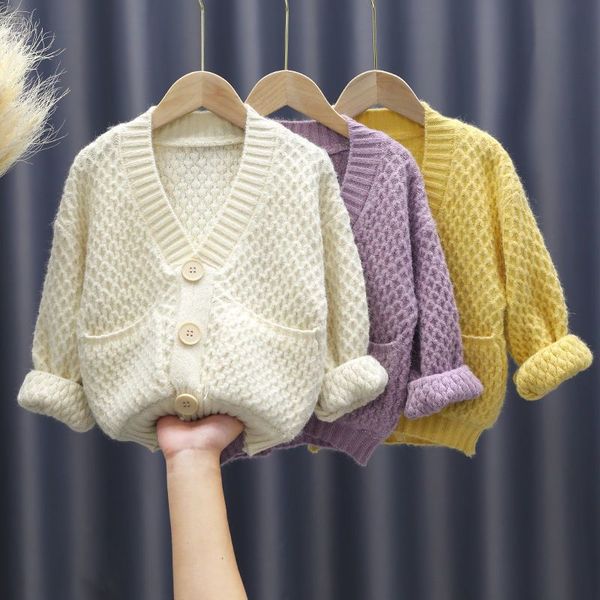 knitted sweater cardigan autumn girls solid jacket coats children clothing fashion 20220303 q2, Blue
knitted sweater cardigan autumn girls solid jacket coats children clothing fashion 20220303 q2, Blue