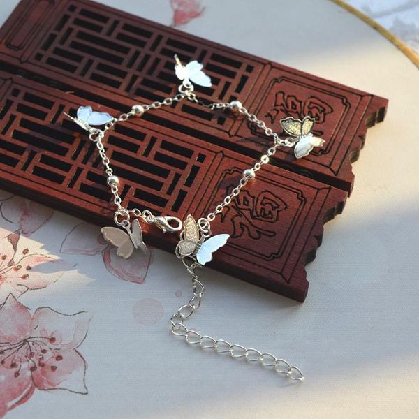 charm bracelets ancient wind tianguan blessing butterfly bell bracelet female hanfu costume ethnic fairy gift with jewelry, Golden;silver
charm bracelets ancient wind tianguan blessing butterfly bell bracelet female hanfu costume ethnic fairy gift with jewelry, Golden;silver