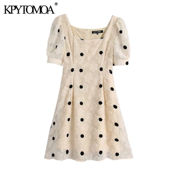 women sweet fashion polka dot mini dress vintage square collar short sleeve back zipper female dresses vestidos 210416, Black;gray
women sweet fashion polka dot mini dress vintage square collar short sleeve back zipper female dresses vestidos 210416, Black;gray