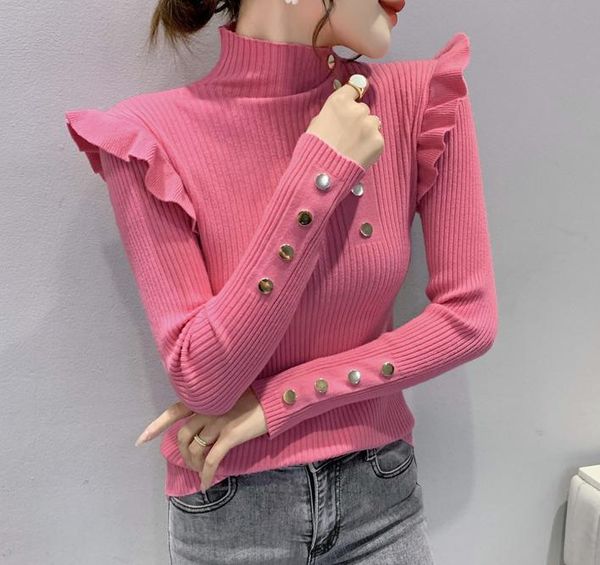 women's sweaters 2021 winter fashion high neck sweater women slim knit one, White;black
women's sweaters 2021 winter fashion high neck sweater women slim knit one, White;black