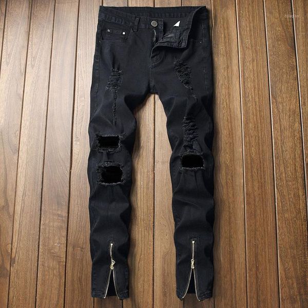 men's jeans sale cross border wear hole slim hem zipper amazon elastic leg pants, Blue
men's jeans sale cross border wear hole slim hem zipper amazon elastic leg pants, Blue