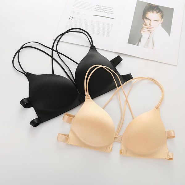 bras women back beautify ladies front closure wire fashion bra padded lingerie bralette gather push up seamless female, Red;black
bras women back beautify ladies front closure wire fashion bra padded lingerie bralette gather push up seamless female, Red;black