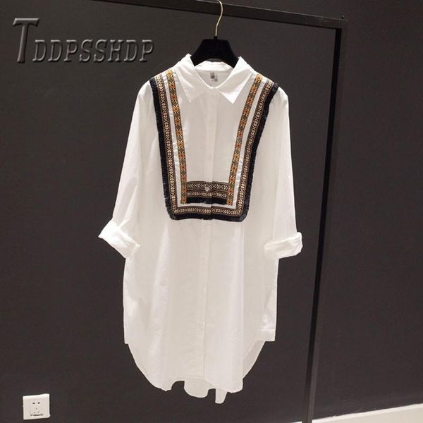 plus size fat mm women blouse embroidery casual long sleeve lapel female blouses women's & shirts, White
plus size fat mm women blouse embroidery casual long sleeve lapel female blouses women's & shirts, White