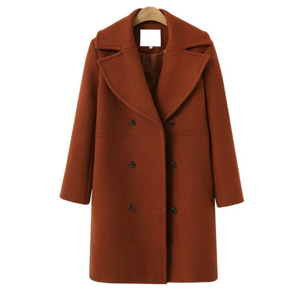 women's wool & blends kayoulai winter coat women woolen overcoat solid jackets blazers female elegant double breasted long outfit mante, Black
women's wool & blends kayoulai winter coat women woolen overcoat solid jackets blazers female elegant double breasted long outfit mante, Black