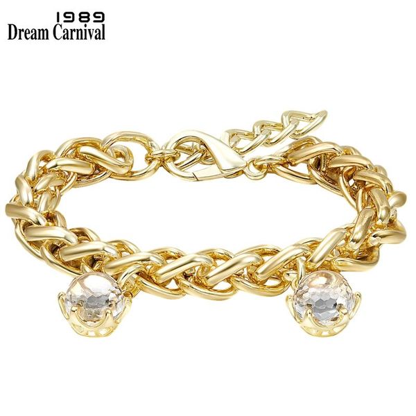dreamcarnival1989 elegant gold color bracelet for women thick woven cuban chain special cut zircon christmas jewelry wb1238g charm bracelets, Golden;silver
dreamcarnival1989 elegant gold color bracelet for women thick woven cuban chain special cut zircon christmas jewelry wb1238g charm bracelets, Golden;silver