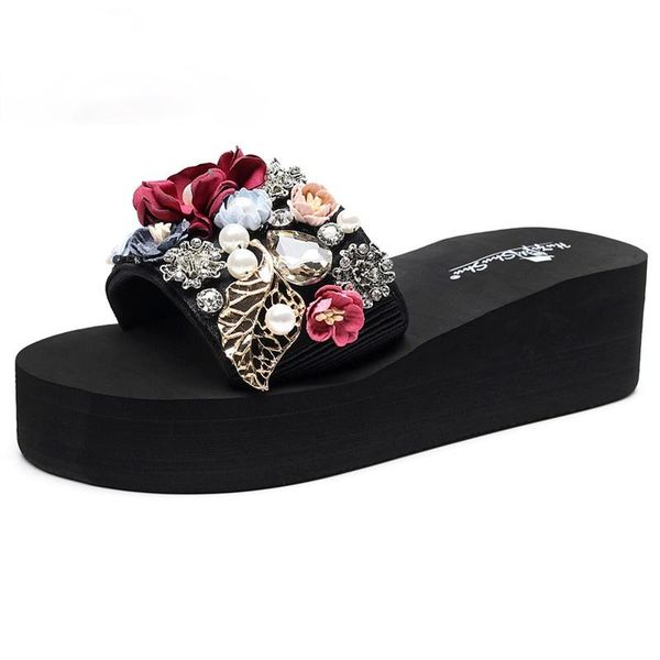 slippers summer women's shoes high-heeled sandals thick-soled soft flip flops non-slip flowers all-match fashionable beach funny, Black
slippers summer women's shoes high-heeled sandals thick-soled soft flip flops non-slip flowers all-match fashionable beach funny, Black