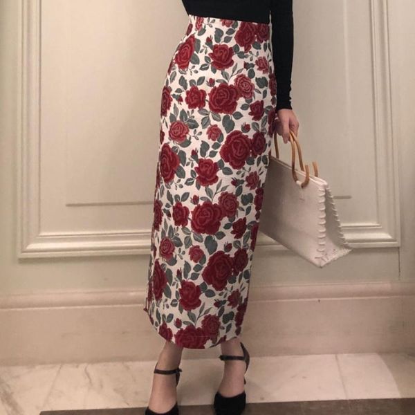 skirts women french vintage printed skirt high waist ol summer floral pencil ladies, Black
skirts women french vintage printed skirt high waist ol summer floral pencil ladies, Black