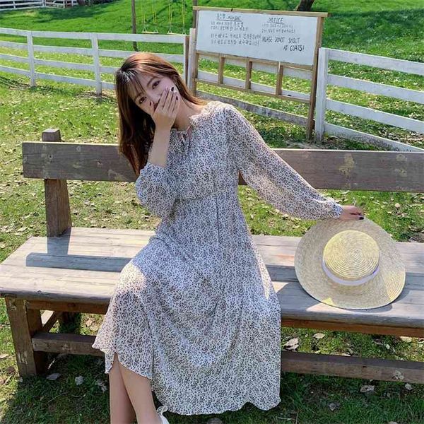 fashion dress women's spring style korean with waist slimming long-sleeved chiffon print 210520, Black;gray
fashion dress women's spring style korean with waist slimming long-sleeved chiffon print 210520, Black;gray