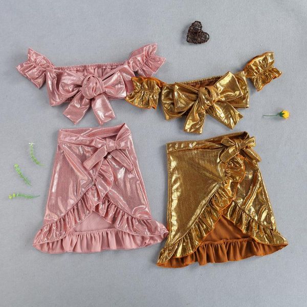 1-6y fashion baby girls clothes sets off shoulder bowknot strapless vest ruffles skirts 2pcs clothing, White
1-6y fashion baby girls clothes sets off shoulder bowknot strapless vest ruffles skirts 2pcs clothing, White