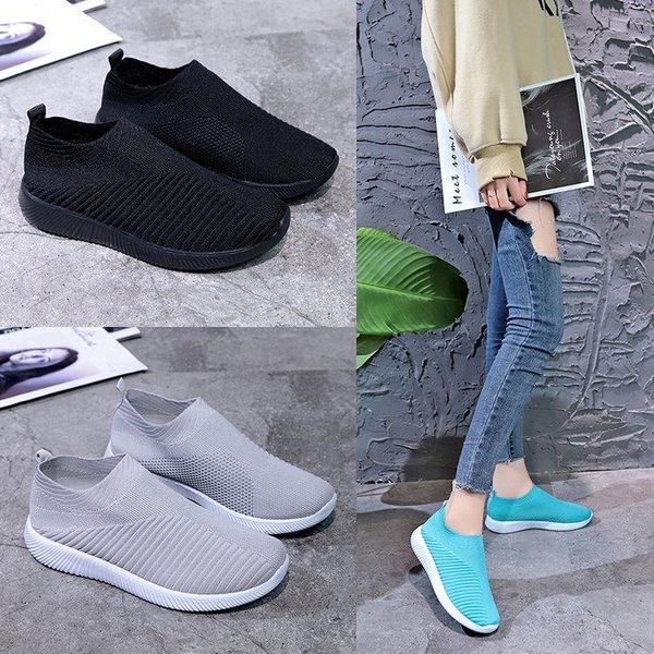 flying knitted breathable women's shoes round head flat bottomed overshoot large heel elastic sports single shoe sandals, Black
flying knitted breathable women's shoes round head flat bottomed overshoot large heel elastic sports single shoe sandals, Black