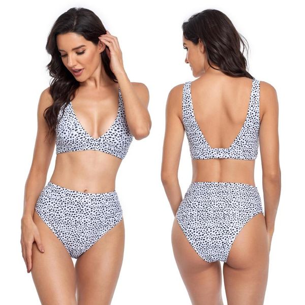 women's swimwear bikini swimsuit split printed bikin 2 piece set women swumsuit woman, White;black
women's swimwear bikini swimsuit split printed bikin 2 piece set women swumsuit woman, White;black