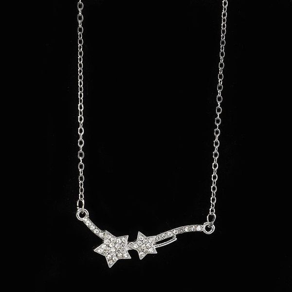 simple fashion double star necklace crystal casting alloy glass stones o-chain exquisite jewelry for girls gifts pendant necklaces, Silver
simple fashion double star necklace crystal casting alloy glass stones o-chain exquisite jewelry for girls gifts pendant necklaces, Silver