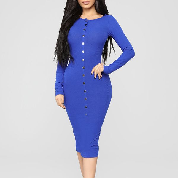 button bydcon fashion soild color casual crew neck designer womens pencil dresses, Black;gray
button bydcon fashion soild color casual crew neck designer womens pencil dresses, Black;gray