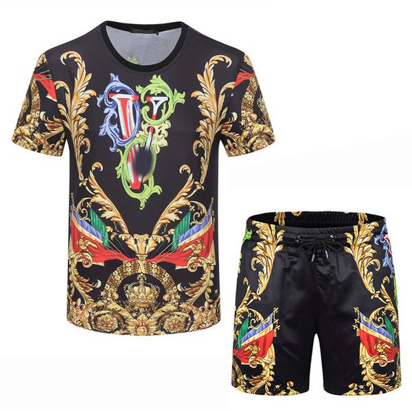 2022s new summer men tracksuits casual shorts sets fashion short sleeve t-shirt+shorts 2 pieces suits, Gray
2022s new summer men tracksuits casual shorts sets fashion short sleeve t-shirt+shorts 2 pieces suits, Gray
