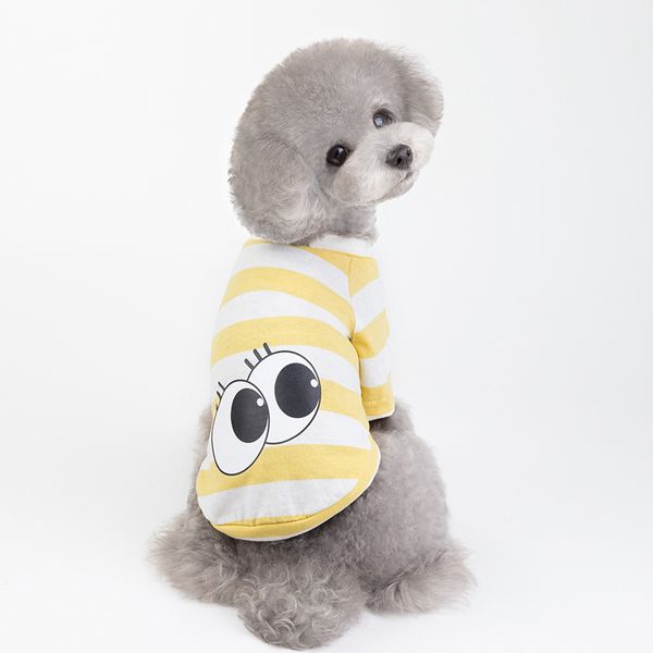 dog cloth spring and summer breathable thin comfortable pet clothing striped eye print t-shirt
dog cloth spring and summer breathable thin comfortable pet clothing striped eye print t-shirt