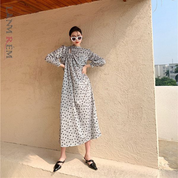 women printed drawstring mid-long dress round neck long sleeve loose fit fashion spring autumn 2e1650 210507, Black;gray
women printed drawstring mid-long dress round neck long sleeve loose fit fashion spring autumn 2e1650 210507, Black;gray