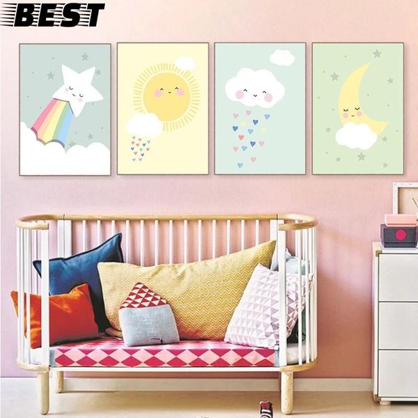 paintings nordic style sun moon stars dark clouds rainbow picture baby nursery cartoon wall art poster children's room decoration paint
paintings nordic style sun moon stars dark clouds rainbow picture baby nursery cartoon wall art poster children's room decoration paint