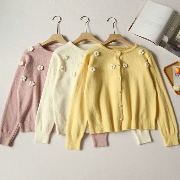 ezgaga sweater women sweet winter pearl button flower solid loose long sleeve cardigan female korean outwear chic casual 210430, White
ezgaga sweater women sweet winter pearl button flower solid loose long sleeve cardigan female korean outwear chic casual 210430, White