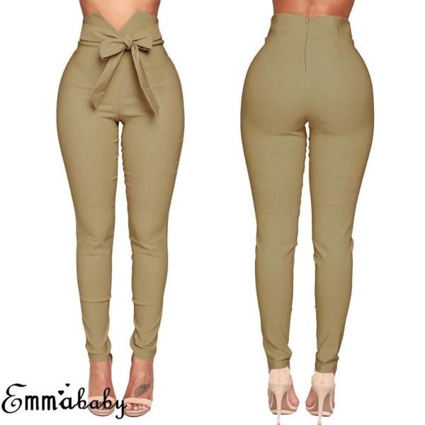 women's pants & capris fashion women high waist casual ladies bowknot long slim skinny bandage elastic pencil trousers with sashes, Black;white
women's pants & capris fashion women high waist casual ladies bowknot long slim skinny bandage elastic pencil trousers with sashes, Black;white