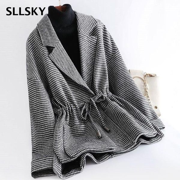 women's jackets sllsky casual single button pocket women jacket winter thick loose female coat plaid turn-down drawstring long sleeve o, Black;brown
women's jackets sllsky casual single button pocket women jacket winter thick loose female coat plaid turn-down drawstring long sleeve o, Black;brown