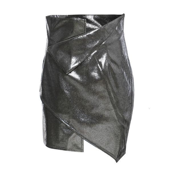 skirts tide brand spring feminine futuristic fashion bling metal brilliant design irregular hip package silver skirt short, Black
skirts tide brand spring feminine futuristic fashion bling metal brilliant design irregular hip package silver skirt short, Black
