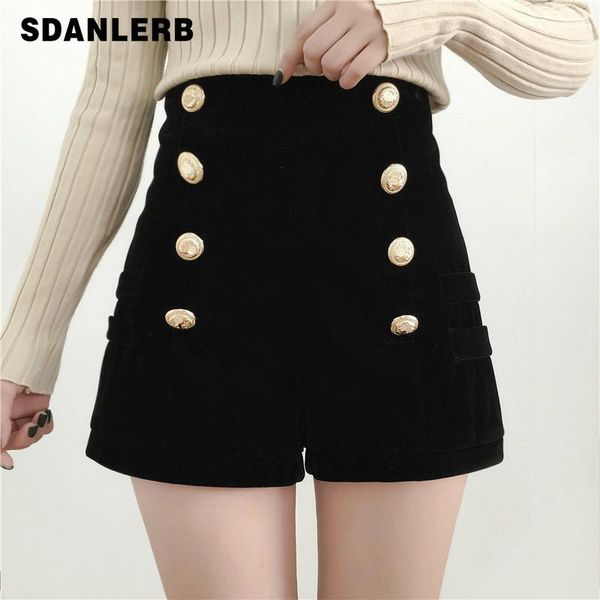 women's shorts autumn winter korean high-waist double-breasted velvet outerwear thick casua wide-leg boots short, White;black
women's shorts autumn winter korean high-waist double-breasted velvet outerwear thick casua wide-leg boots short, White;black