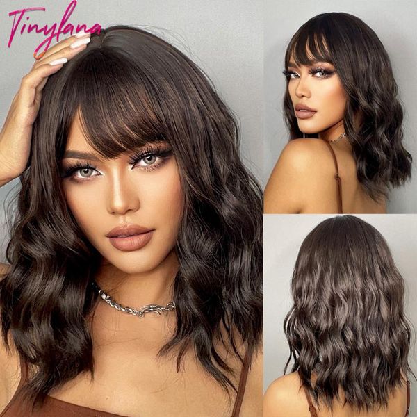 synthetic wigs medium short dark brown blonde blue red pink bob wavy for women with bangs cosplay party daily use heat resistant, Black
synthetic wigs medium short dark brown blonde blue red pink bob wavy for women with bangs cosplay party daily use heat resistant, Black