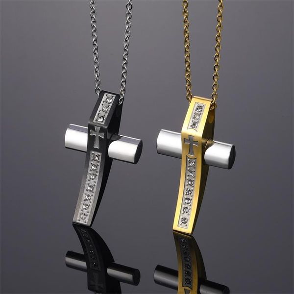 pendant necklaces religious cross men gold stainless steel necklace zircon & pendants prayer crucifix christian jewelry gifts, Silver
pendant necklaces religious cross men gold stainless steel necklace zircon & pendants prayer crucifix christian jewelry gifts, Silver
