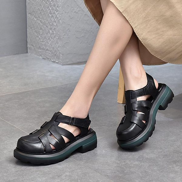 yourseason 2021 ladies summer retro shoes genuine leather hook loop handmade leisure concise female casual platform sandals, Black
yourseason 2021 ladies summer retro shoes genuine leather hook loop handmade leisure concise female casual platform sandals, Black