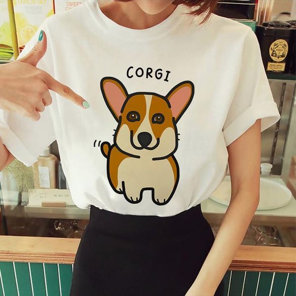 tshirts cartoon cute corgi women t shirts dog tee summer casual short sleeve graphic fashion female shirt plus size, White
tshirts cartoon cute corgi women t shirts dog tee summer casual short sleeve graphic fashion female shirt plus size, White