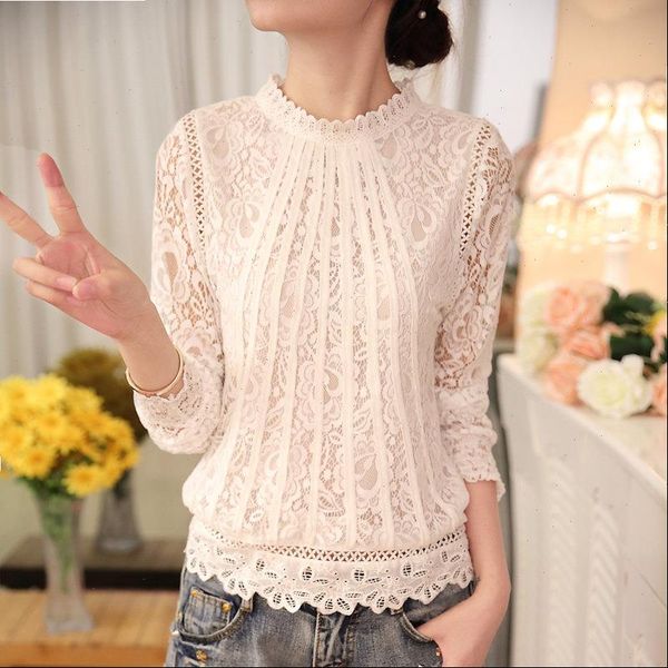 fashion summer white women blouses long sleeve chiffon lace solid elegant casual clothing 51c
fashion summer white women blouses long sleeve chiffon lace solid elegant casual clothing 51c