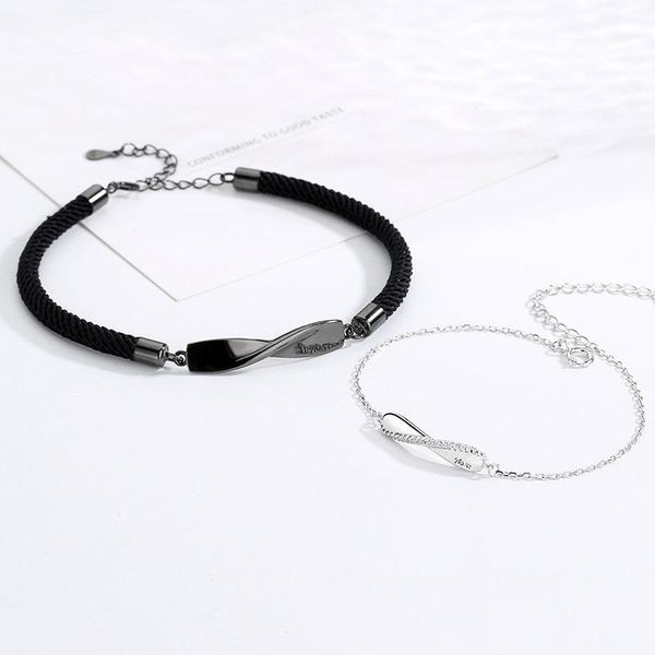 link, chain 2021 mobius couple bracelet never gone love men and women korean style valentine's day gift wholesale, Black
link, chain 2021 mobius couple bracelet never gone love men and women korean style valentine's day gift wholesale, Black