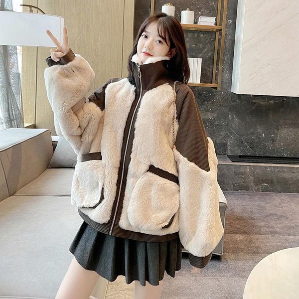 women's fur & faux 2021 women winter imitation rex coats female short jackets ladies stand collar warm overcoats u869, Black
women's fur & faux 2021 women winter imitation rex coats female short jackets ladies stand collar warm overcoats u869, Black
