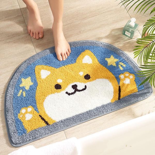 cartoon semi-circular bath mats microfiber absorbent foot mat non-slip bathroom rug super soft flocking carpet
cartoon semi-circular bath mats microfiber absorbent foot mat non-slip bathroom rug super soft flocking carpet