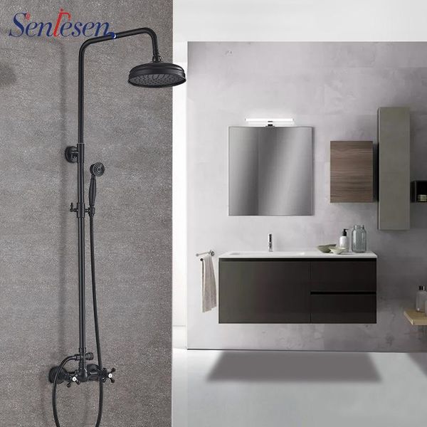 senlesen black shower faucet 2-ways brass head hand cold and water mixer tap para bathroom sets
senlesen black shower faucet 2-ways brass head hand cold and water mixer tap para bathroom sets