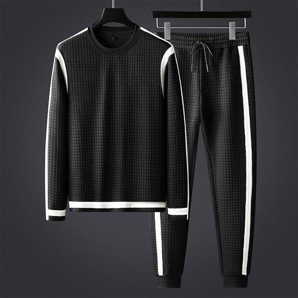 men's tracksuits minglu autumn winter sets (sweatshirts+pants) luxury ribbon plaid sport casual male suits slim fit elastic waist man, Gray
men's tracksuits minglu autumn winter sets (sweatshirts+pants) luxury ribbon plaid sport casual male suits slim fit elastic waist man, Gray